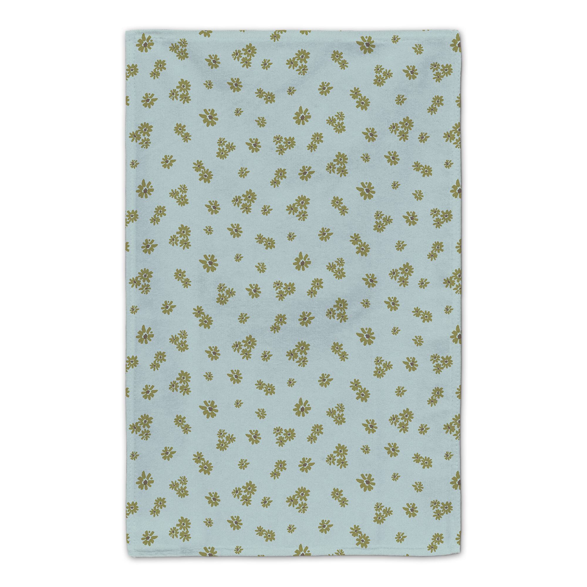 Yellow Daisy Pattern Home Tea Towel - Set of 2